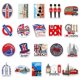 thumbnail image 3 of 50 Pcs Waterproof Stickers with Red Bus, London Vacation Travel Stickers, 3 of 4