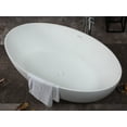 thumbnail image 3 of ALFI brand AB9941 67" White Oval Solid Surface Smooth Resin Soaking Bathtub, 3 of 8