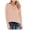 Pink, variant on Oalirro Pink Womens Long Sleeve Tops Casual Round Neck Solid Womens Dressy Casual Shirts
