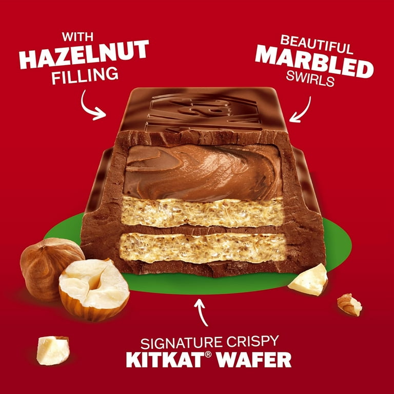 KitKat Hazelnut Sharing Bars 15 x 99g – Crispy Wafer with Creamy