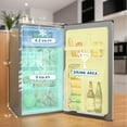 Manastin 3.2 cu.ft Mini Fridge Energy Saving Compact Refrigerator with