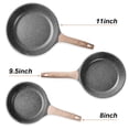 thumbnail image 2 of Caannasweis 3 PCS Non-Stick Frying Pan Set,8”, 9.5”, 11” Skillet Compatible with All Stovetops, 2 of 6