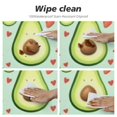 thumbnail image 4 of WYYP  Avocado Heart Pattern Round Fitted Tablecloth, Waterproof Round Table Cloth with Elastic Edged Washable Table Cover for Indoor Outdoor Fits Tables, Small White, 4 of 7