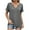 Gray [New Arrivals: Mix, Match & Save], variant on Women's V Neck Short Sleeve Solid Color T-Shirt Tee Top, Casual Loose Fit Breathable Cotton, Summer Fashion Basic | CSEONE,Army Green XL