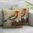 thumbnail image 3 of Nawypu  Throw Pillow Cover Bird on The Branch Accent Red Decorative Cushion Case Cute Pillowcase for Sofa Couch Forest Wildlife Egg Yellow Red, 3 of 5