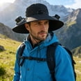 thumbnail image 2 of Stijggn Cooling! Gifts for Dad Solar Fan Hat, Hat for Men Women, Wide Brim Outdoor Sun-proof Hat with Fan, Cooling Fans that Blow Cold Air, USB Solar Charging, Fishing Camping Beach Hats, 2 of 6