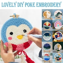 Set of Embroidery Material Package 1 Stamp Pen Home Diy Poke Crewel Embroidery Material Lovely Design Decorative Handmade Gift Diy Knitting Diy