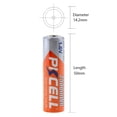 thumbnail image 2 of PKCELL 4 Pcs 1.6V NIZN AA 2500mWh Piles Rechargeables et Chargeur de Piles NIZN AA/AAA, 2 of 4