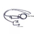 thumbnail image 1 of 1PC All Stainless Steel Lip Ring Vertical Labret Piercing Chain Ear Hoop Shinichi Okazaki  Body Jewelry Anime Cosplay Prop FJH, 1 of 6