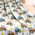 thumbnail image 3 of Cartoon Tractors Stars White Pattern Blanket,Comfortable Soft Lamb Wool Throw Blanket,All Season,Warm Lightweight Blankets for Sofa Bed Couch Living Room Chair,40"x50", 3 of 4