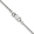 thumbnail image 3 of 925 Sterling Silver 1.5mm Diamond-cut Round Spiga Chain Necklace 26 inch for Female, 3 of 4
