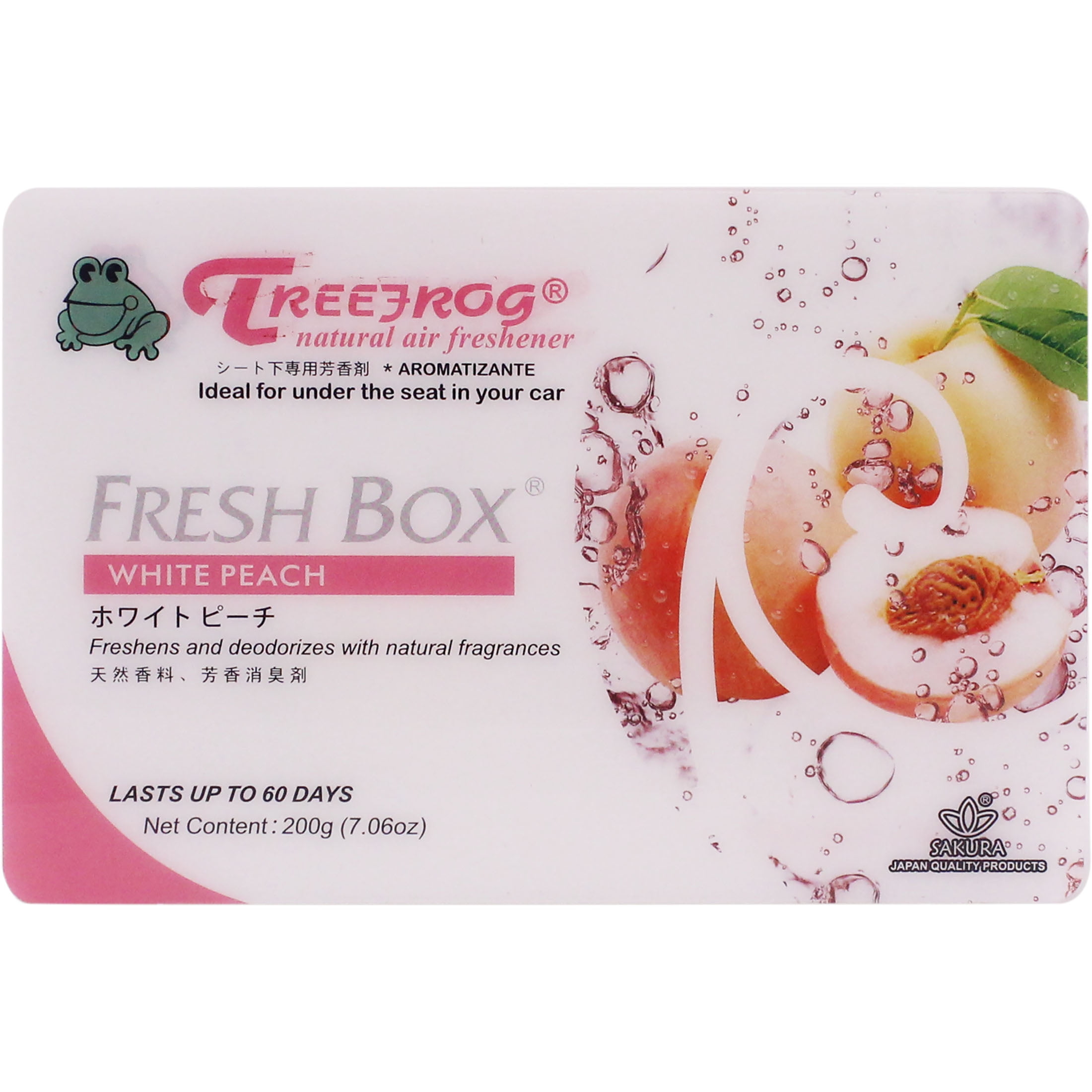 (2 pack) Treefrog Xtreme Natural Air Freshener White Peach 7.06oz
