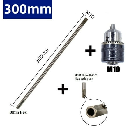 

M10Chuck Deep Hole Drilling Extension Connect Rod Hex Extention Holder 300-600mm