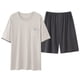 thumbnail image 1 of Mens Casual Botón Abajo Camisas Manga Larga Sólida Manga Corta Bolsillo Tee Coincidencia Suelta Cintura Pantalones Cortos Conjunto de Verano, 1 of 7