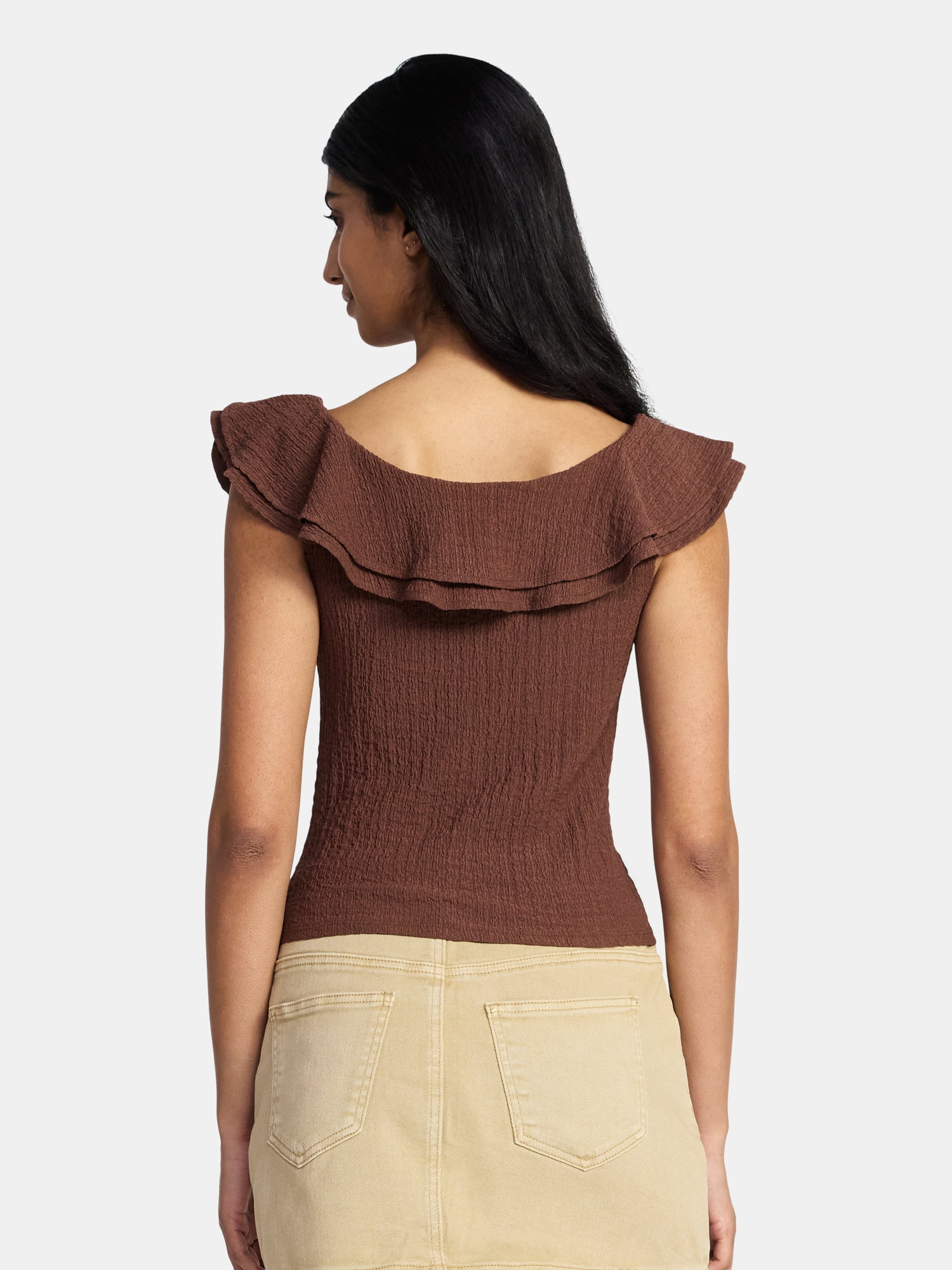 Madden NYC Women's Ruffle Top, Sizes XXS-XXL