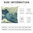 thumbnail image 5 of Orinice Wave Ocean Graphic Decorative Pillow Cover for Home Couch Living Room Bed Sofa 18x18in, 5 of 5