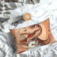 thumbnail image 5 of Yiaed Dinosaur Baking Delight Print Brushed Microfiber Envelope Pillowcases, Standard,Envelope Closure Pillow Cases(No pillow core)-20"x30", 5 of 6