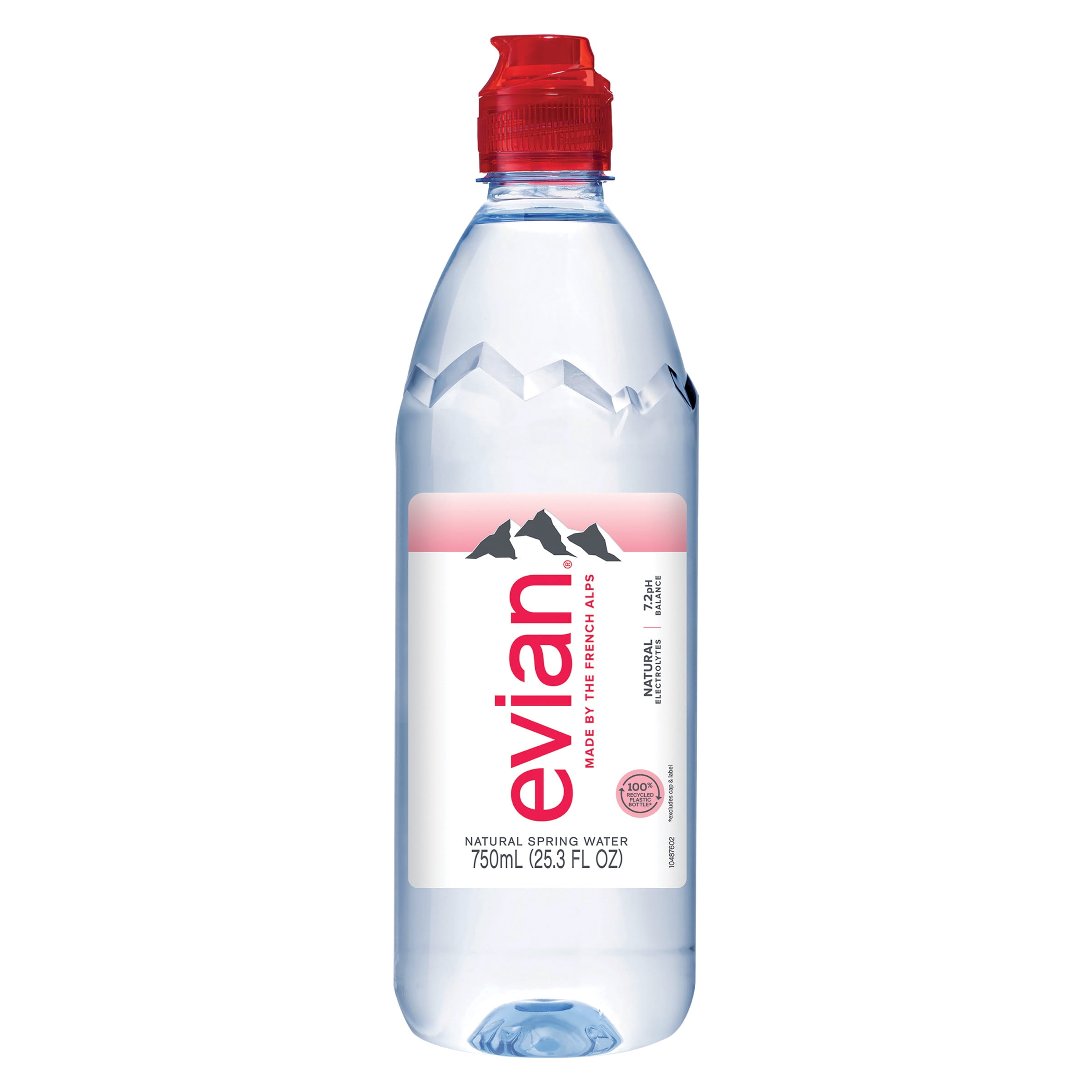 (4 pack) evian Natural Spring Drinking Water, 25.36 fl oz, Bottle