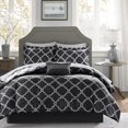 thumbnail image 2 of Madison Park MPE10-121 Essentials Merritt Complete Bed & Sheet Set Queen black,Queen, 2 of 6