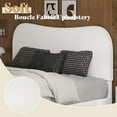 thumbnail image 4 of Merluxy King Size Boucle Bed Frames, Upholstered Platform Bed with Curved Shaped Headboard, Soft Rounded Corners, Noise Free, Easy Assembly, Cream, 4 of 6