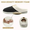thumbnail image 3 of Homieway Women's Slippers, Memory Foam House Slippers, Soft Warm House Shoes for Women and Men, Black, 3 of 7