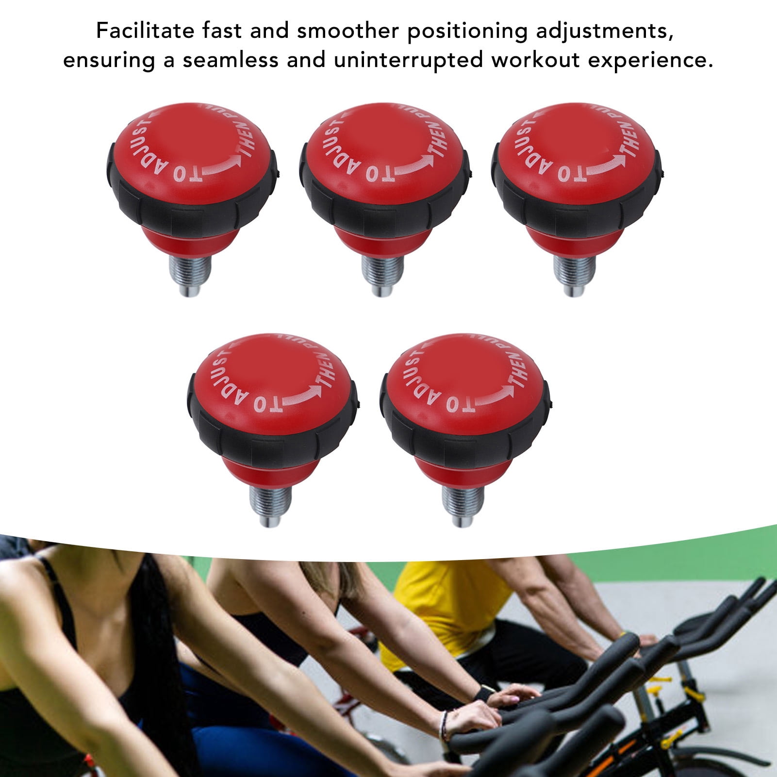 Fitness Equipment Knob, Quick Release Spring Pin, M16, Easy Install, Durable Iron  Plastic, 5 Pack