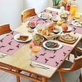 thumbnail image 2 of Cute Cartoon Dachshund Summer Placemats Table Placemats Set Of 4-Linen Kitchen Washable Placemats Table Mats 11.8"x17.7"Non-Slip Heat Resistant, 2 of 6