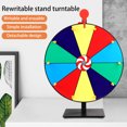 thumbnail image 1 of Big Turntable Prize Wheel 12 Inch with Stand Spinning Roulette Wheel for Carnivals Trade Shows Dry Erase Marker Eraser, 1 of 7