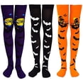 thumbnail image 2 of Halloween Socks For Women Girls Bats Print Colorful Pattern Novelty Cute, 2 of 7