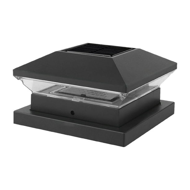 Luz de poste solar, lámpara solar decorativa impermeable para exteriores, poste de cerca, luz de base para patio y jardín