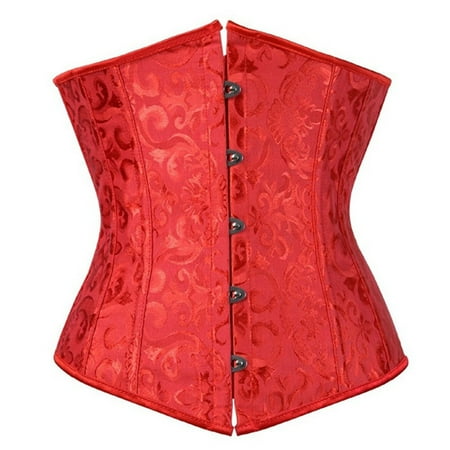 

Womens Floral Trim Corset Overbust Waist Cincher Bustier Top Note Please Buy One Or Two Sizes Larger