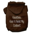 thumbnail image 1 of Can't Hold My Licker Screen Print Pet Hoodies Brown Size Sm (10), 1 of 1