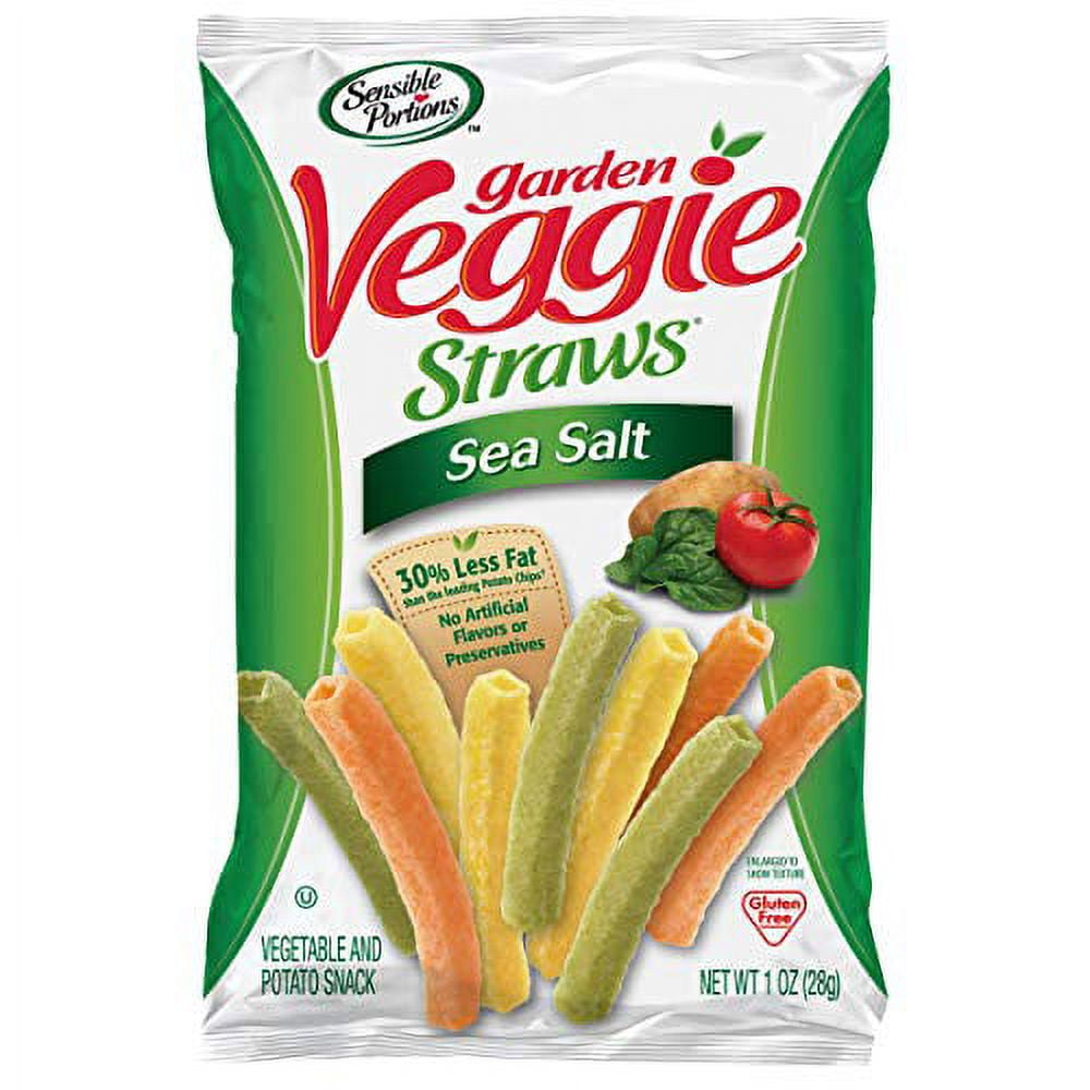 Sensible Portions Gluten-Free Zesty Ranch & Sea Salt Garden Veggie Straws,  1 oz Variety Mix, 24 Count