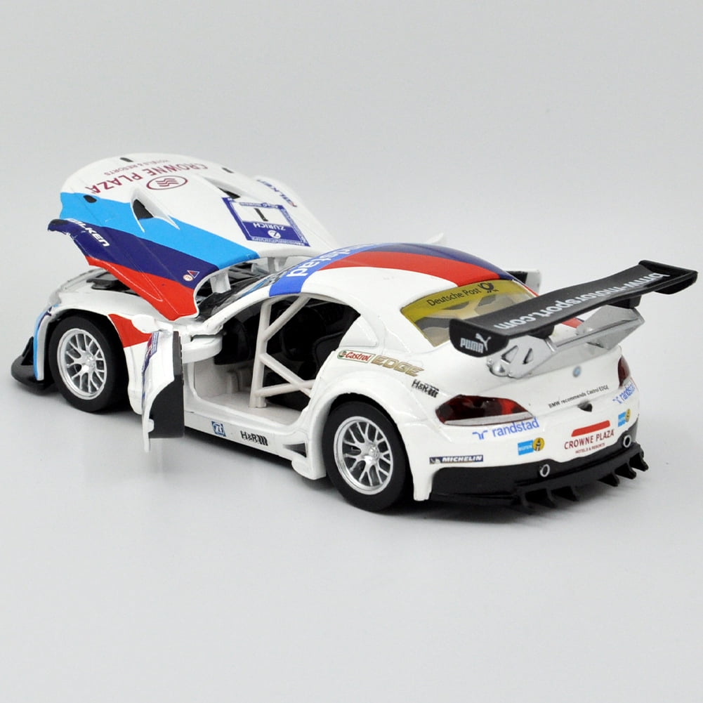 1: 32 Suitable for BMW Z4 GT3 Alloy Simulation Car Die Casting Model Dynamic Sound and Light Toy Series Collectibles Boy's Birthday Gift