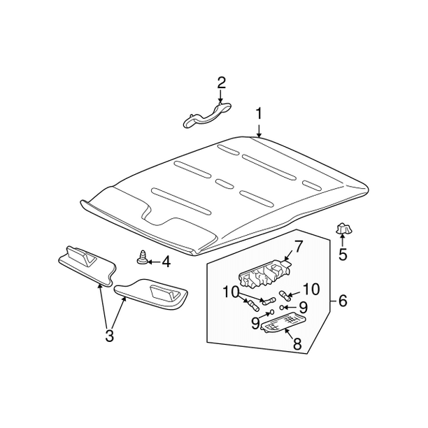 New 0304 Genuine Escalade Avalanche Suburban Interior Headliner