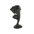 thumbnail image 6 of 10" x 17" Black Polystone Mom and Baby Elephant Sculpture, by DecMode, 6 of 9