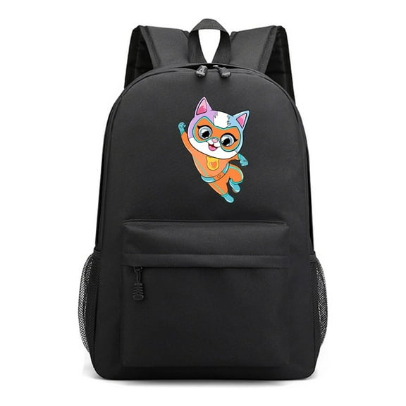 Cute Super Kitties Backpack for Teens – Cartoon Cat School Bag with Large Storage – Travel Bookbag for Students and Fans