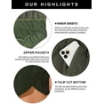 thumbnail image 2 of Blooming Jelly Womens High Waisted Running Shorts Athletic Workout Shorts Quick Dry Pants with Zipper Pocket Medium Army Green, 2 of 6