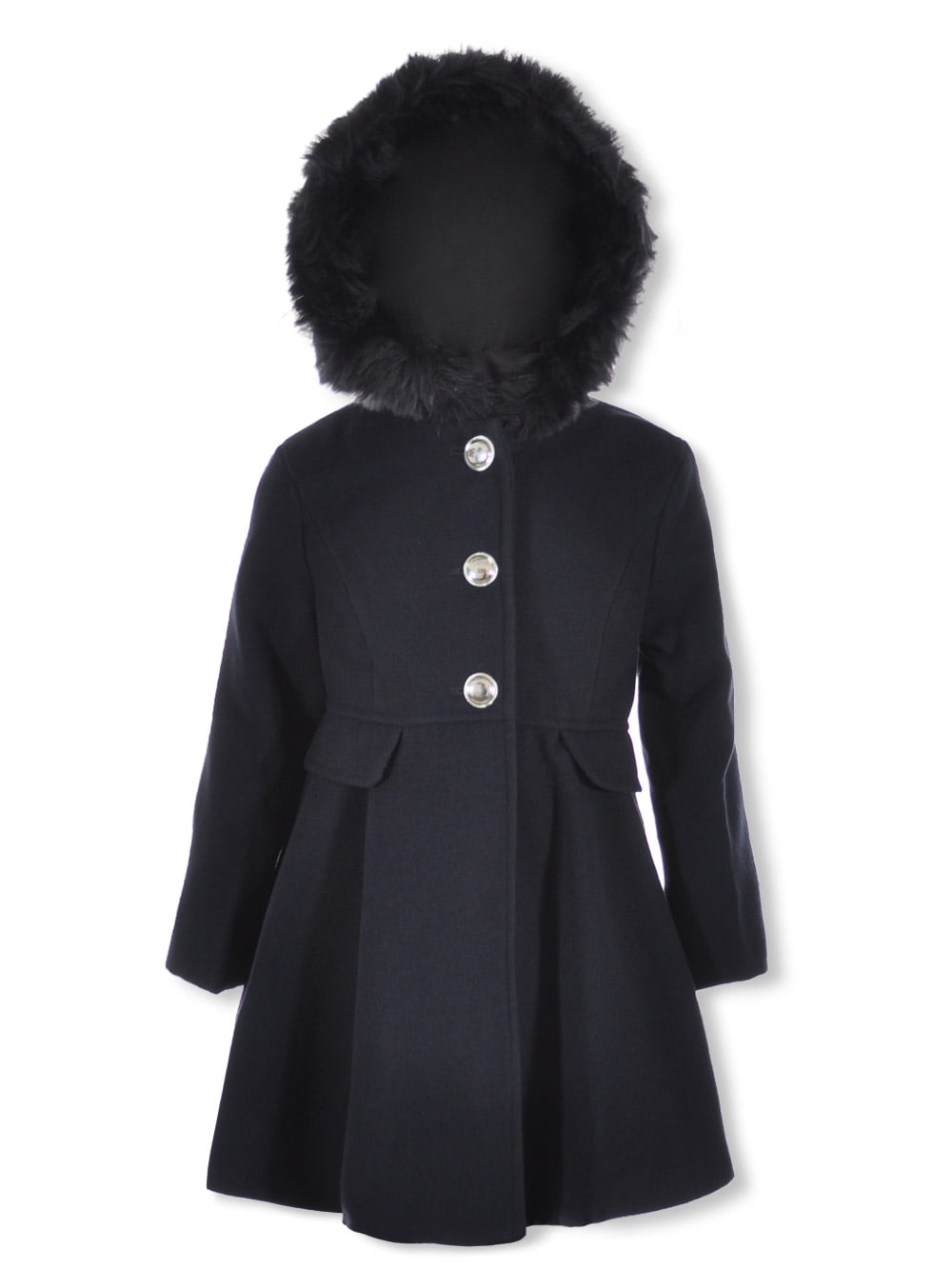 Rothschild Girls Woolen Faux Fur Coat red 6 Little Girls