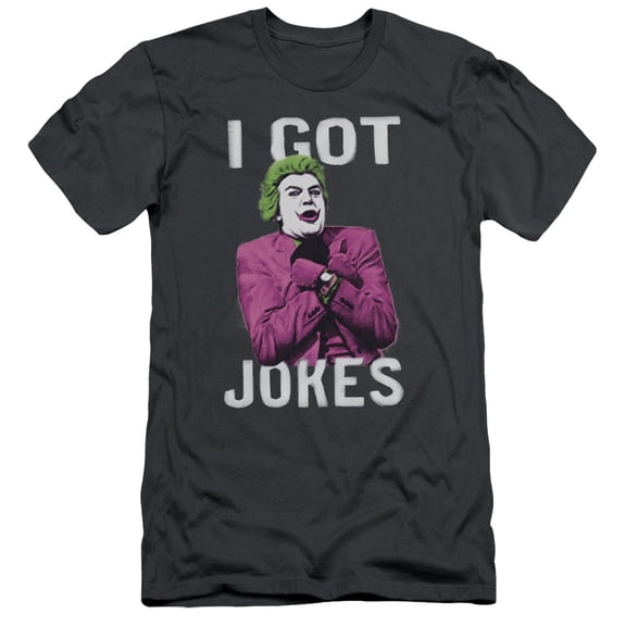 Batman Classic TV Got Jokes S/S Adult 30/1 T-Shirt-Charcoal