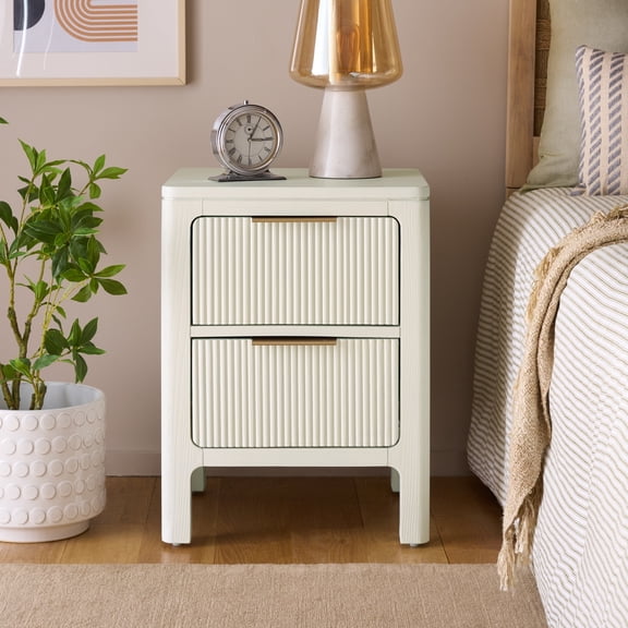 Safavieh Misha Modern Accacia and Plywood Night Stands, White