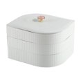 thumbnail image 2 of Caja de joyería de cuero , contenedor de almacenamiento colr de 3 capas, de llevar Sunnimix bandeja de la joyería de las mujeres, 2 of 8