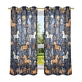 thumbnail image 2 of Full Horses Leaves Blackout Curtains Thermal Insulation 63 inch Grommet for Bedroom Living Room Bathroom Kitchen Windows 2 Pack, 2 of 6