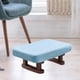 thumbnail image 5 of Pequeño banco decorativo minimalista otomano moderno rectangular taburete escalón para Azul claro, 5 of 9
