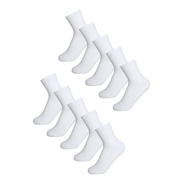Paquete de 10 calcetines ligeros uxcell para mujer 7-9 blanco
