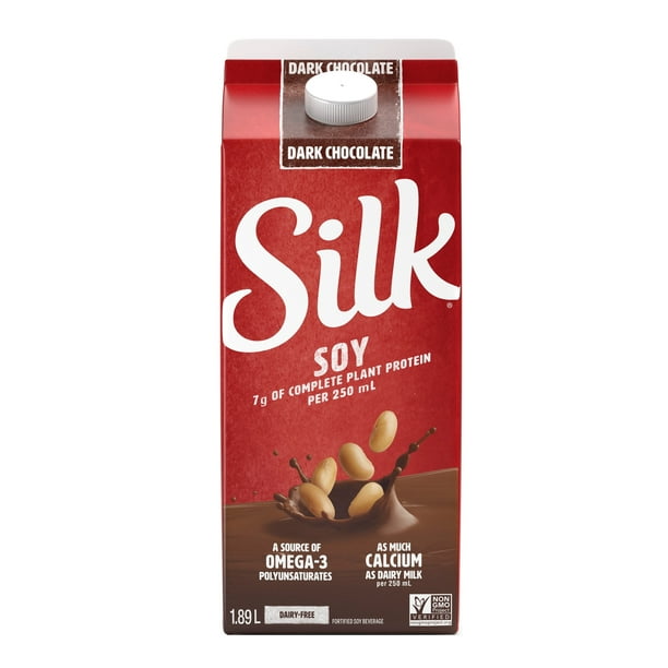 Boisson de soya biologique, Silk, saveur chocolat, sans produits laitiers