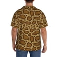 thumbnail image 5 of Xecao offers the Snake Skin for Men's Casual Short-sleeved Shirt, a button-up collared shirt with a pocket, perfect for beach vacations and yacht travel in the Medium size., 5 of 7