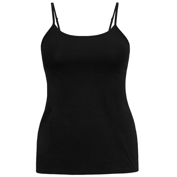 Plus Size Black Camisole Top With Adjustable Straps Size X-Large
