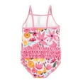 thumbnail image 2 of Hudson Baby Girls Baby Swimsuit, Pink Orange Floral, 6-9 Months, 2 of 2