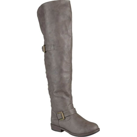 

Women s Journee Collection Kane Wide Calf Over The Knee Boot Taupe Faux Leather 10 M